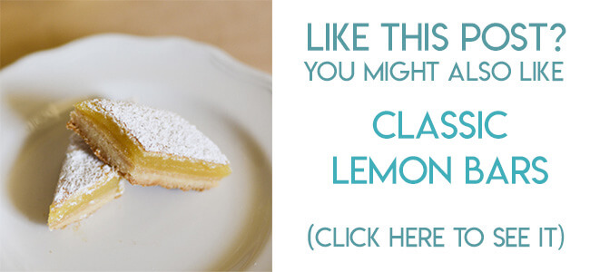Navigational image leading reader to classic lemon bars recipe.