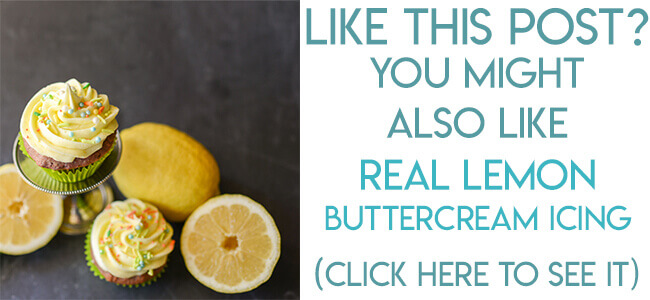 Navigational image directing readers to Lemon Buttercream Icing Recipe