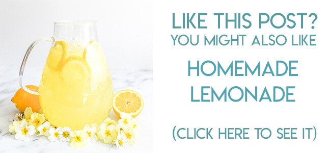 Navigational image leading reader to homemade lemonade recipe.