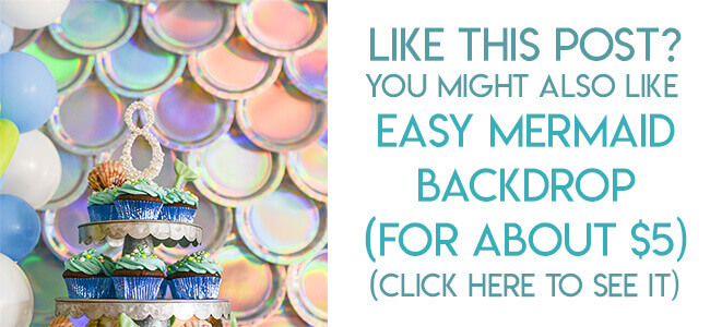 Navigational image leading reader to easy, inexpensive mermaid backdrop tutorial.