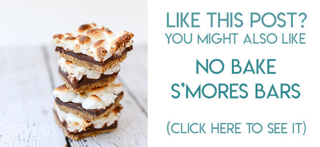 Navigational image leading reader to no bake s'mores bars recipe.