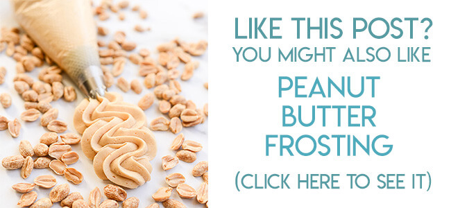 Navigational image leading reader to peanut butter frosting recipe.