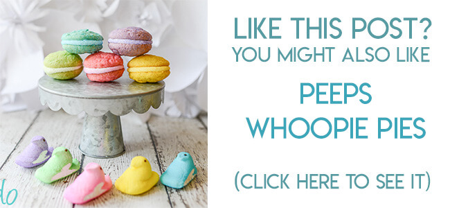 Navigational image leading reader to peeps whoopie pies recipe