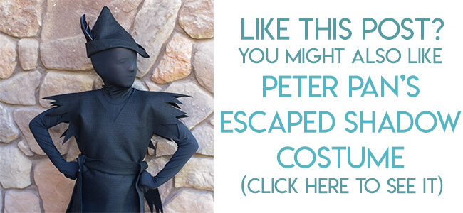 Navigational image leading reader to tutorial for peter pan's escaped shadow costume.