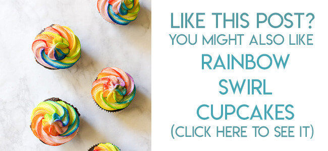 Navigational image leading reader to rainbow swirl cupcakes tutorial.