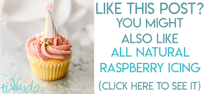 Navigational image leading reader to recipe for raspberry frosting.