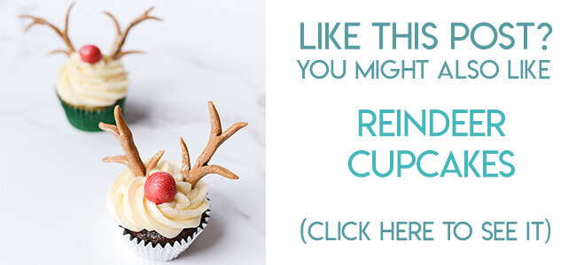 Navigational image leading reader to easy reindeer Christmas cupcake topper tutorial.