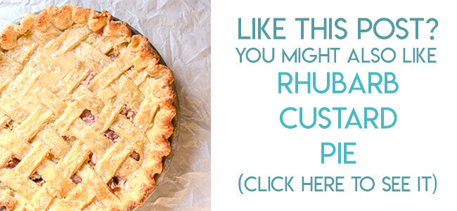 Navigational image leading reader to recipe for rhubarb custard pie