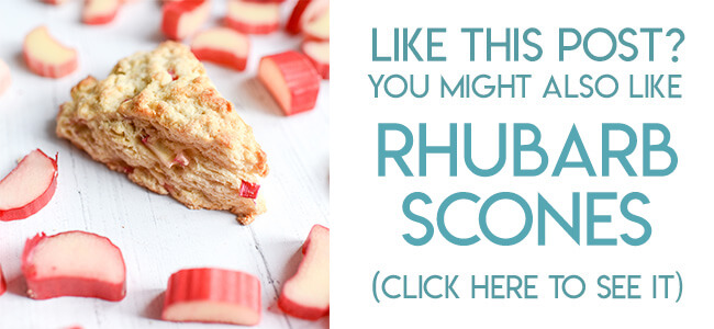 Navigational image leading reader to recipe for rhubarb scones.