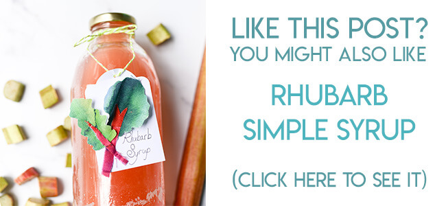 Navigational image leading reader to rhubarb simple syurp recipe.