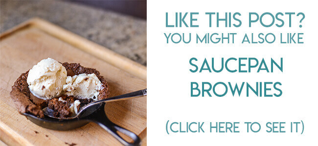 Navigational image leading reader to amazing saucepan brownies recipe