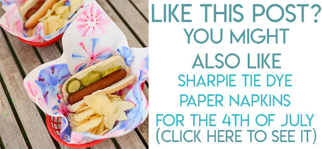 Navigational image leading reader to sharpie tie-dyed fireworks napkins for the 4th of July