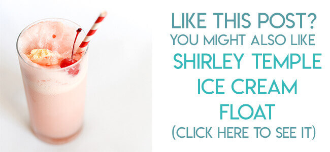 Navigational image leading reader to shirley temple ice cream float recipe