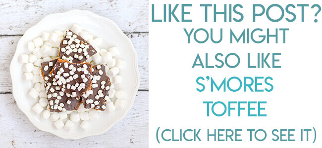 navigational image leading reader to S'mores cracker toffee recipe