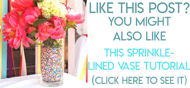 Navigational image leading readers to sprinkle lined vases tutorial.