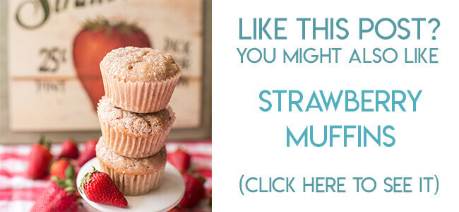 Navigational image leading reader to strawberry muffin recipe