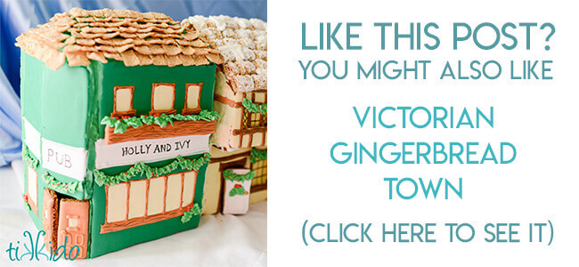 navigational image leading reader to Victorian gingerbread house town scene