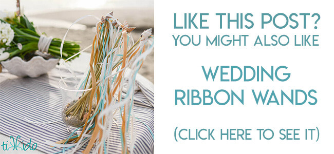 Navigational image leading reader to wedding ribbon wands tutorial.