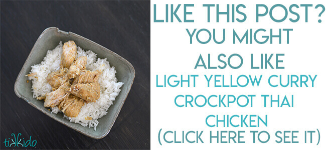 Navigational image pointing readers to Light Thai Yellow Curry made in a Crockpot Recipe