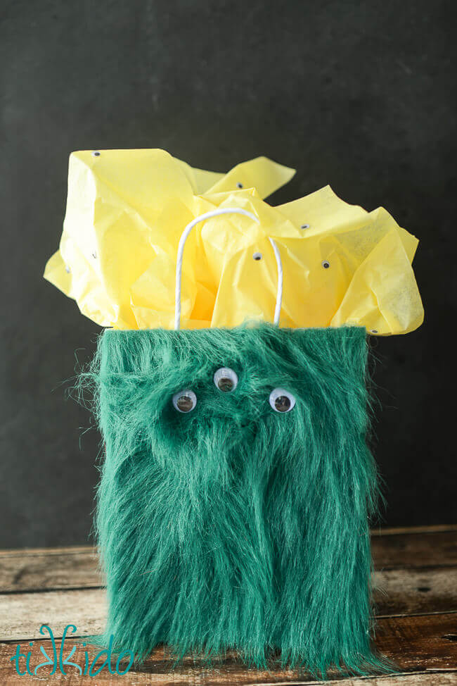 Friendly, Furry Monster Gift Bag Tutorial | Tikkido.com