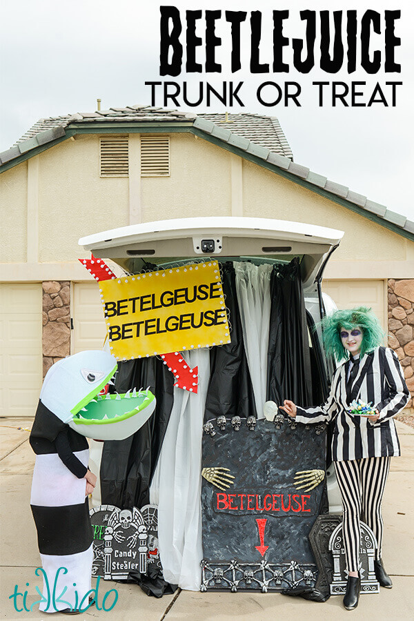 Beetlejuice trunk and costume idea.