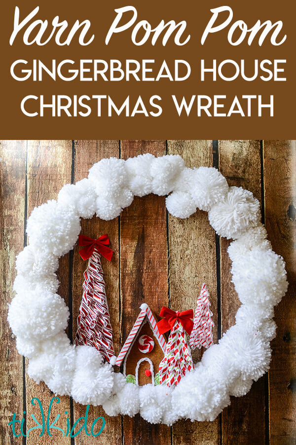 DIY Retro Christmas Yarn Wreath - My So Called Crafty Life