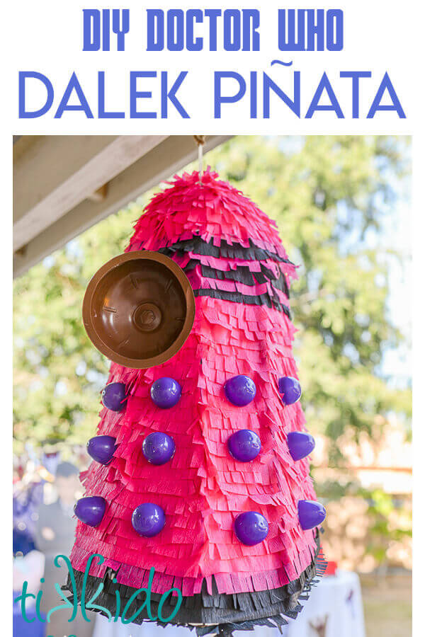 DIY Dalek Pinata from a Doctor Who birthday party.