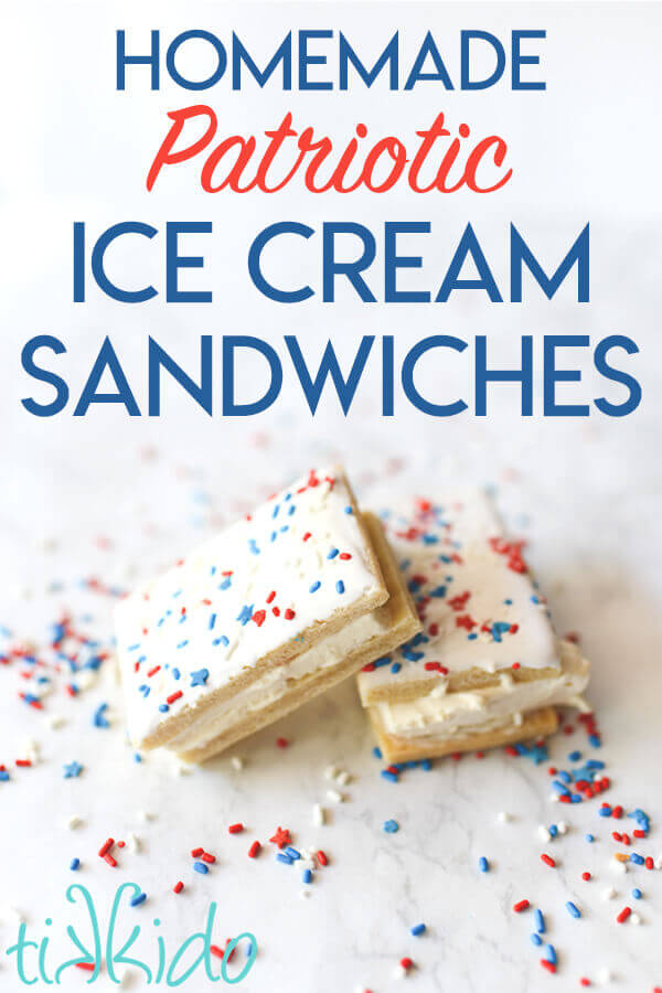 Patriotic homemade ice cream sandwiches for the 4th of July
