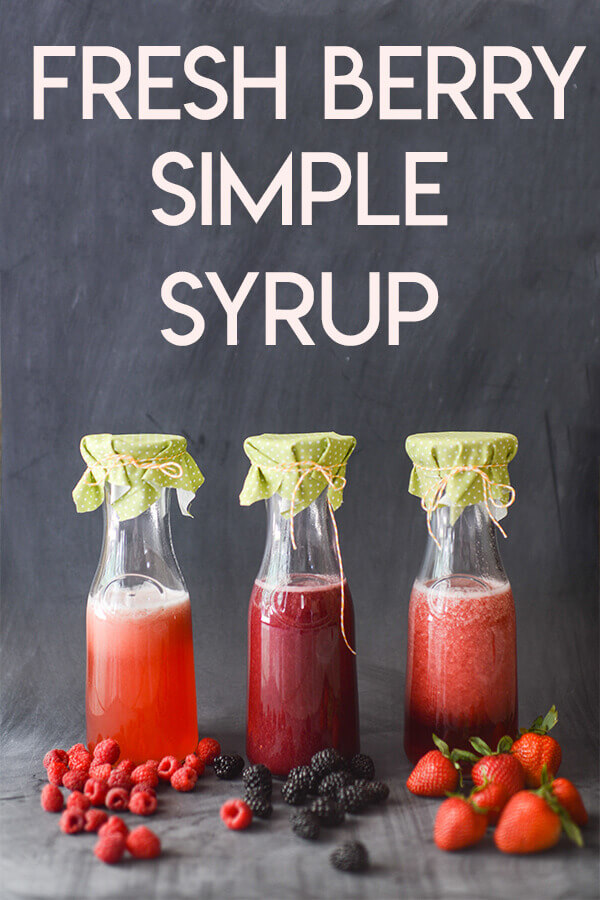 Make simple syrup infused with fresh berries to make the most amazing cocktails and strawberry lemonade ever.