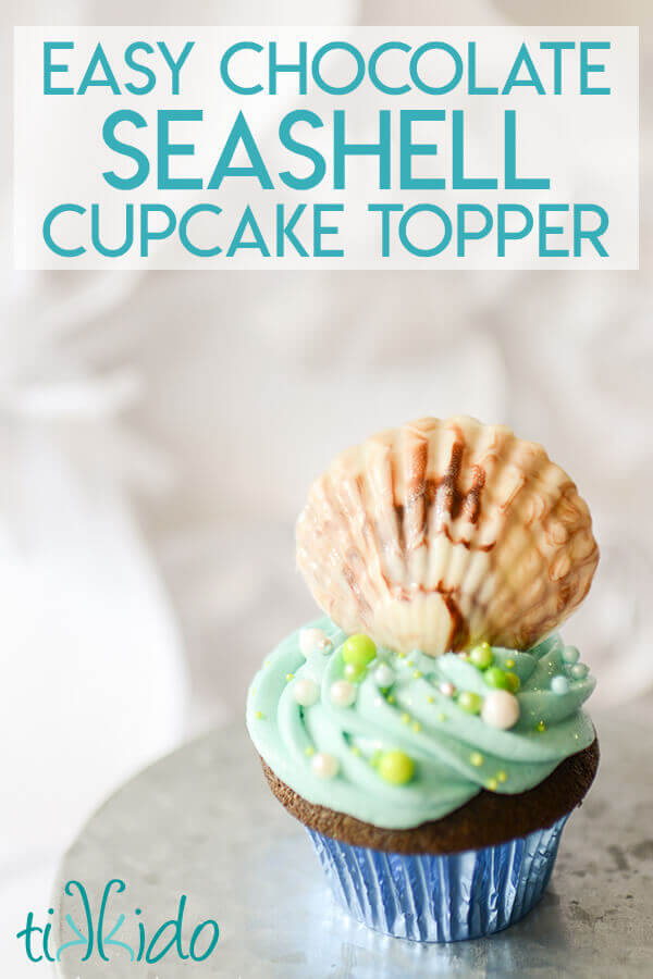 Make Chocolate seashells as a cupcake topper for your seashell cupcakes.
