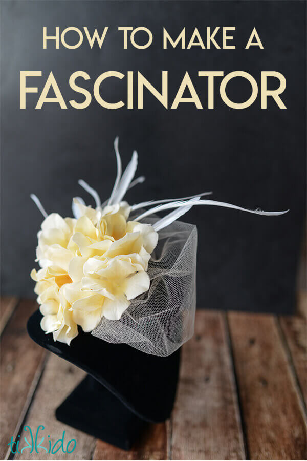 How to make a Fascinator hat with feathers, veiling, and silk flowers.