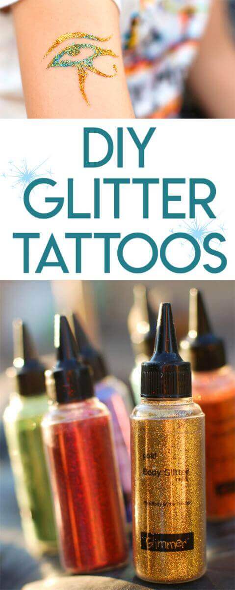 How to do glitter tattoos at home