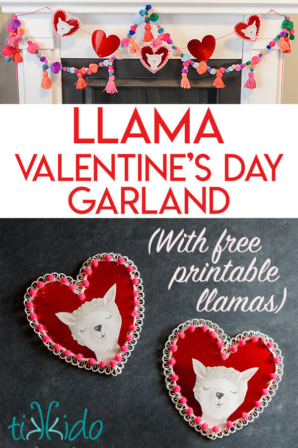 Llama Valentine Craft For Kids [Free Template]