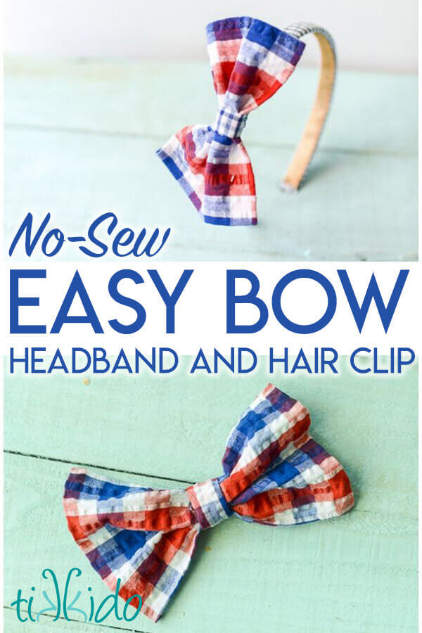 How To Make A No Sew Bow Headband Or Hair Clip Tikkido Com