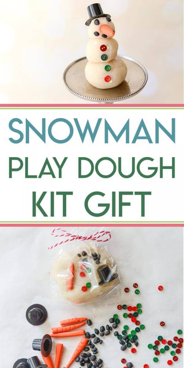 DIY Play Dough Snowman Kit Gift Tutorial