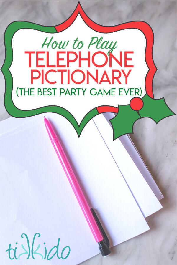 Telephone Pictionary party game instructions