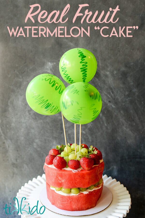 3 Tiers Girls Fairy Watermelon Cake | The Fruit Box Me