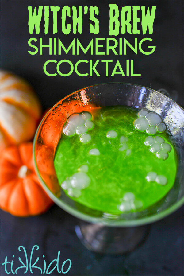 Make a magical, shimmering, hypnotic Halloween cocktail with luster dust and dry ice.