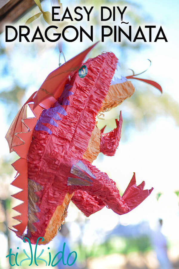 Helt tør Boost Arv Turn a Store-Bought Dinosaur Piñata into a Dragon Piñata | Tikkido.com