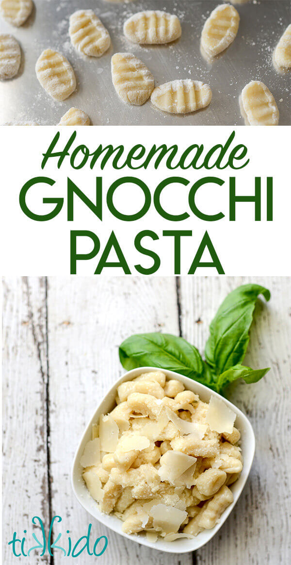 Potato gnocchi recipe photo collage optimized for Pinterest