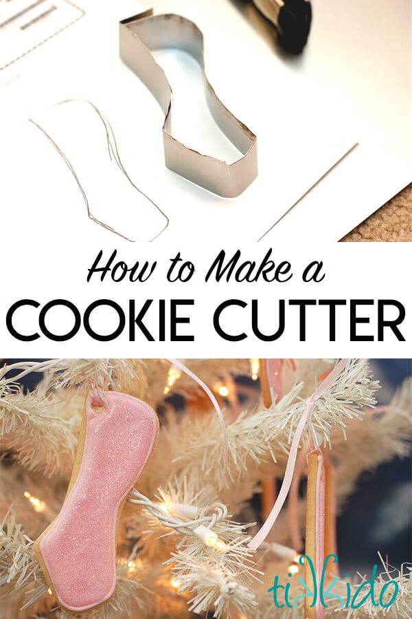Collage of DIY cookie cutter pictures with text overlay reading "How to Make a Cookie Cutter."