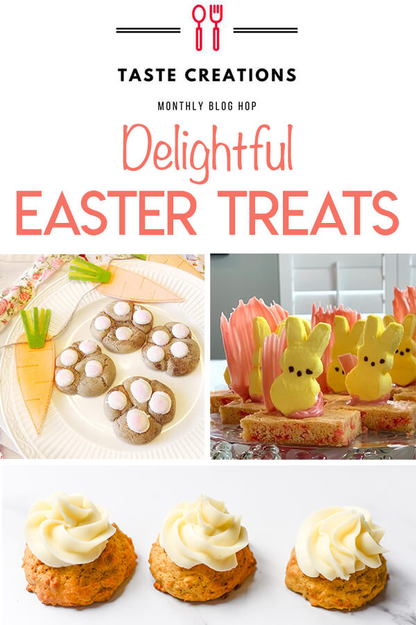 Collage of Easter treat recipe images optimized for pinterest.