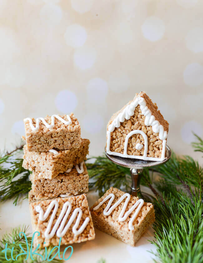 Gingerbread Rice Krispie Treats Recipe | Tikkido.com