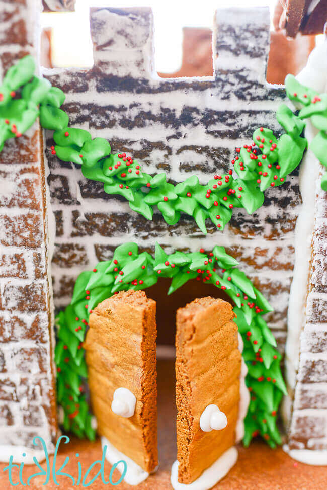 Front doors to the gingerbread castle.