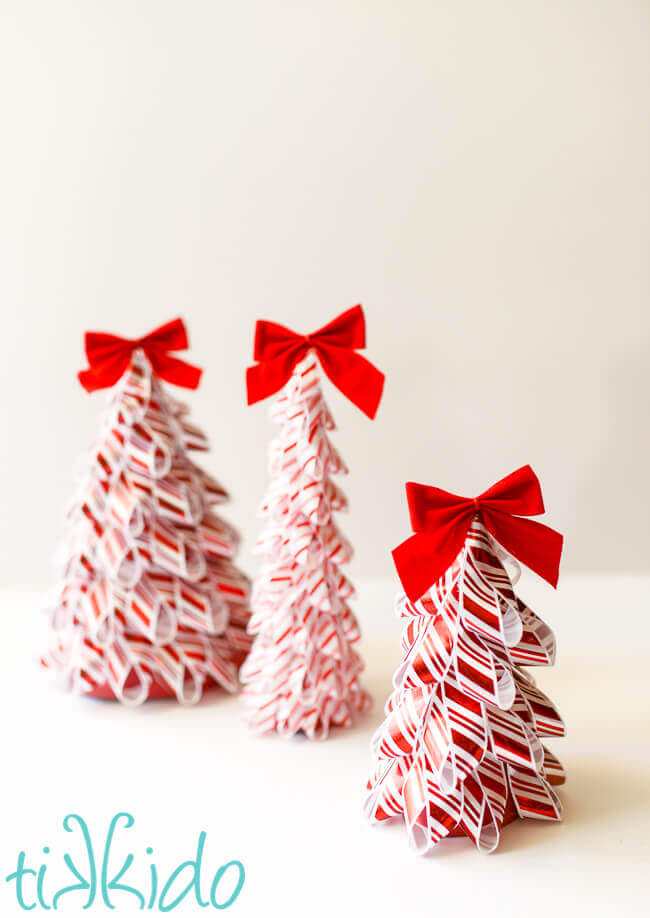 how to make christmas tree bows out of ribbon