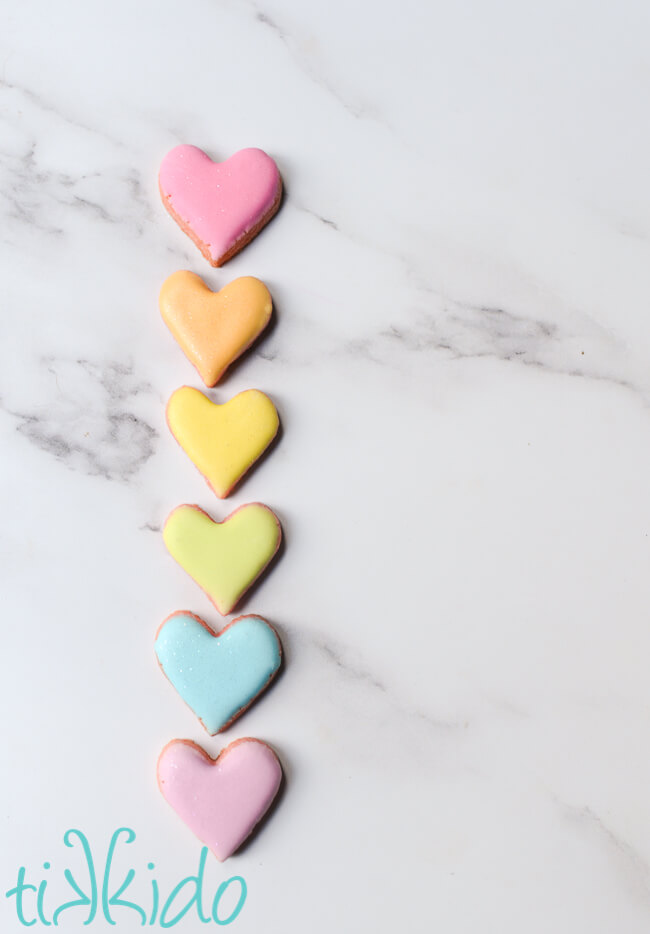 White Marble Mini Hearts