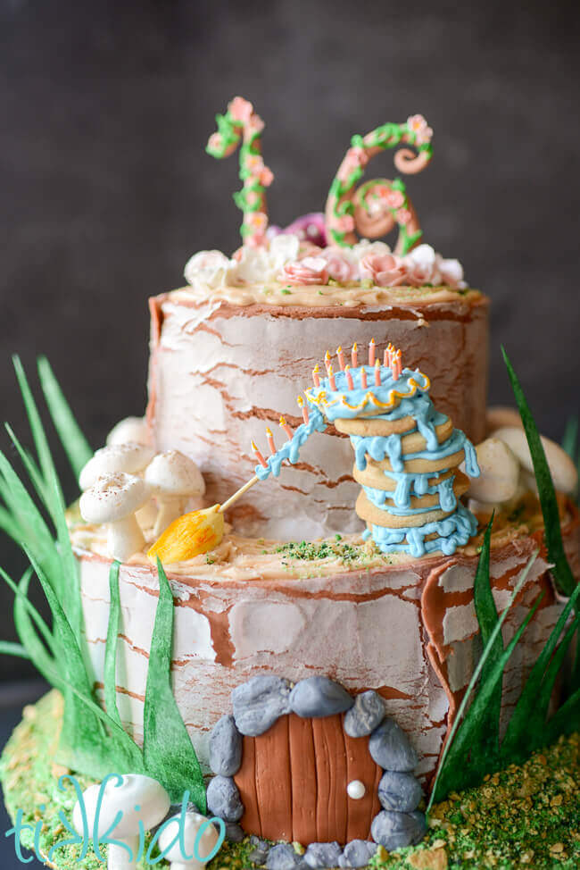 rainbow layered birthday cake - The Baking Fairy