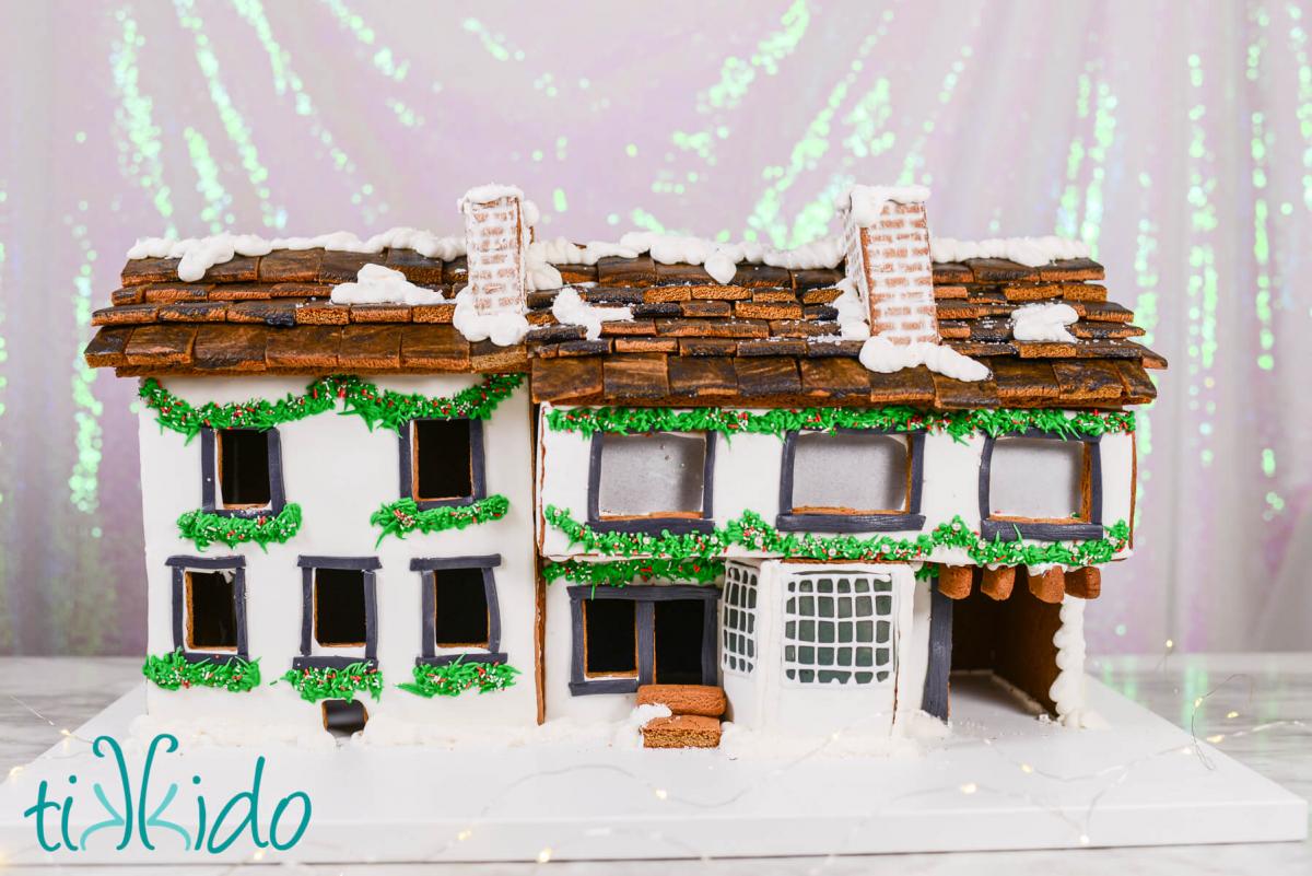 Photo of a gingerbread replica of The Goat Inn, an historic pub in St Albans, England.