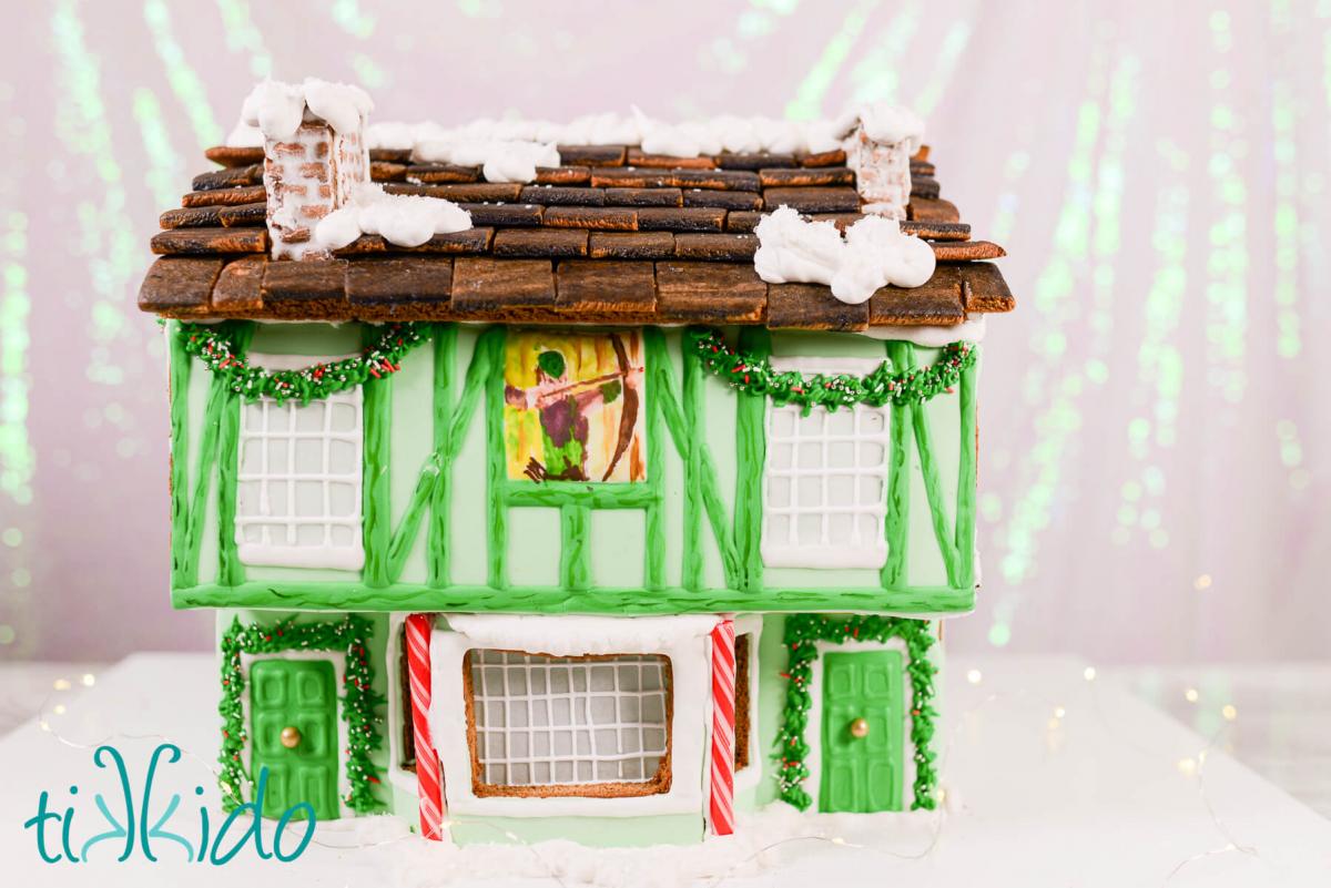 Gingerbread version of The Robin Hood pub in St Albans, England.