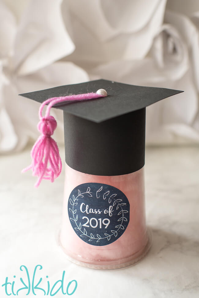 Cotton Candy Favors for a Graduation Party